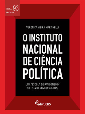 cover image of O Instituto Nacional de Ciência Política (INCP)